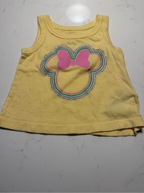 Disney GAP Yellow Tank Top with Pink Bow Graphic